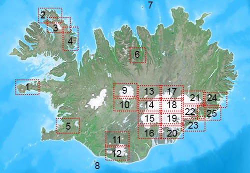 Blaðskipting 1:25.000