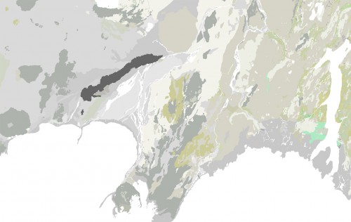 Vistgerðir litsettar eftir flokkum, til notkunar í kortagerð.